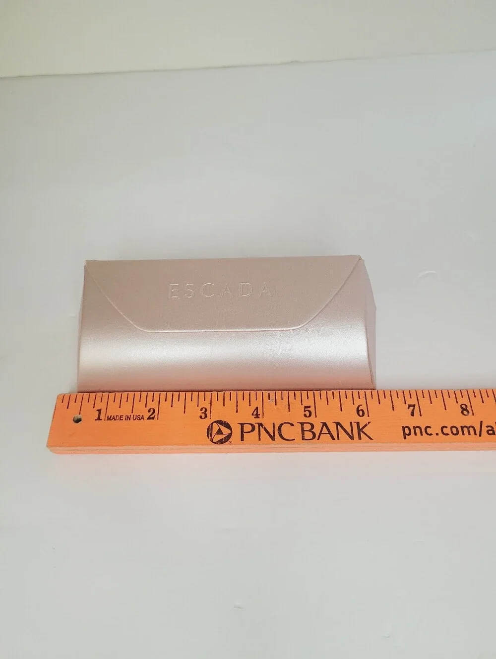 Escada Pale Pink Eyeglasses CASE ONLY Snap Shut Lid Embossed Logo Classy Girlie